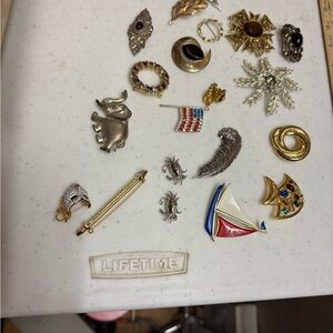 Gold and Silver Brooch Collection